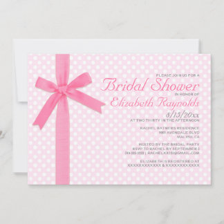 Invitations de douches nuptiales Polka Dot Vintage