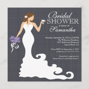 Invitations de douches nuptiales pour mariées mode