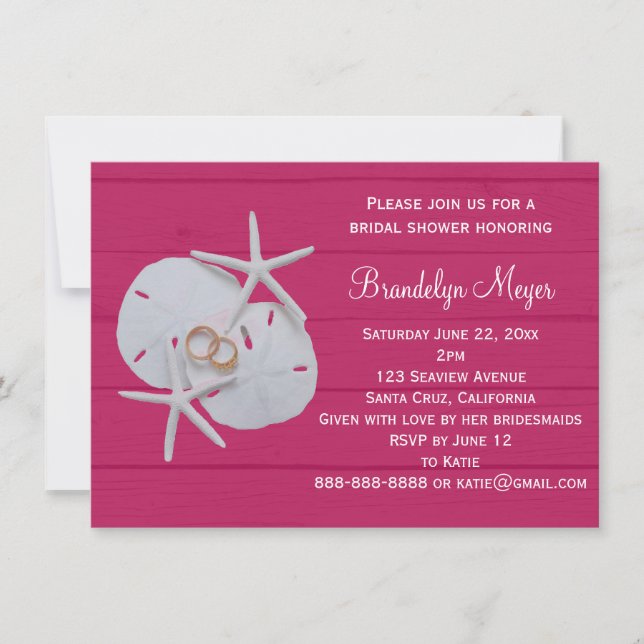 Invitations de douches nuptiales pour poisson de m (Devant)