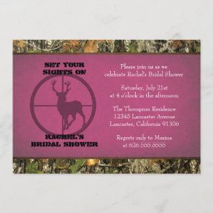 Invitations de douches nuptiales roses chaudes Cam