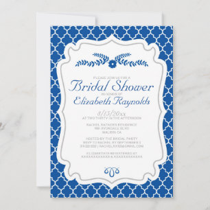 Invitations de douches nuptiales Royal Blue Quatre