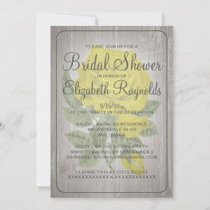 Invitations de douches nuptiales russes jaunes