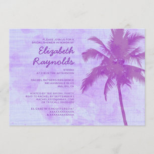 Invitations de douches nuptiales Rustic Palm Trees