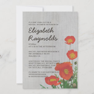 Invitations de douches nuptiales vintages