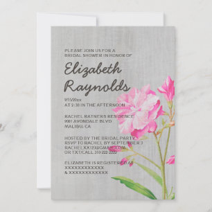 Invitations de douches nuptiales Vintages Oleander