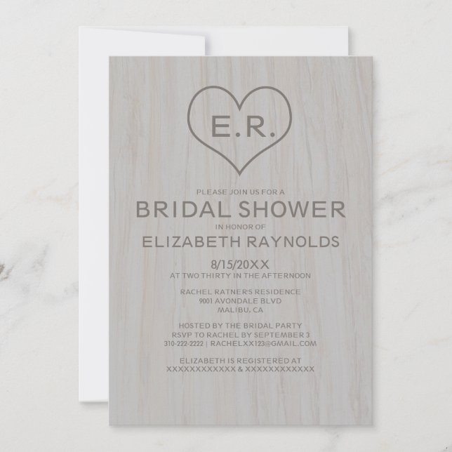 Invitations de douches nuptiales Vintages pour le  (Devant)
