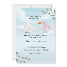 invitations de douches pour bébé inspirées par Rob