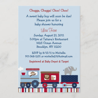 Invitations de douches pour bébés animaux de Choo