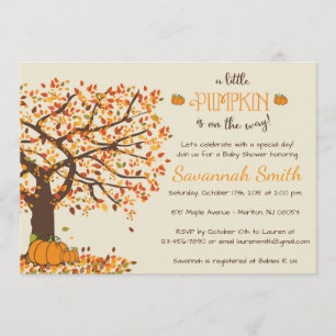 Invitations de douches pour bébés Citrouilles - Pe