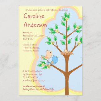 Invitations de douches pour bébés de la famille de
