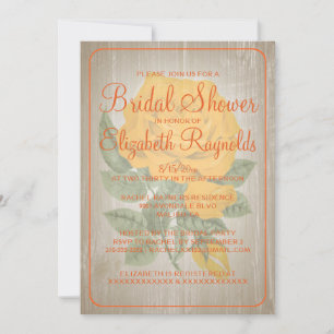 Invitations de douches tordues oranges russes