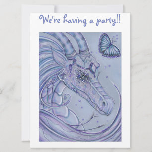 Invitations de dragon de lavande gelée pour enfant