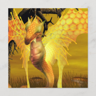 Invitations de dragons d'or