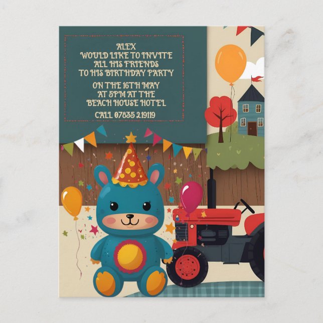 Invitations de fête (Devant)