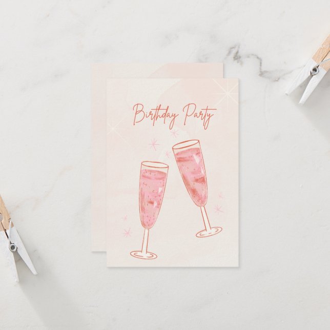 Invitations de fête d'anniversaire (Devant/Arrière en situation)