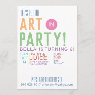 Invitations de fête d'anniversaire