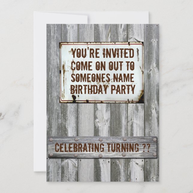 Invitations de fête d'anniversaire (Devant)