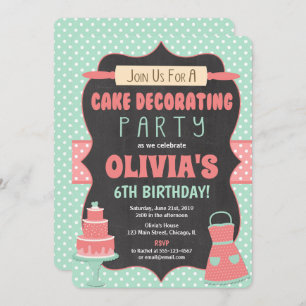 Invitations de fête d'anniversaire à la décoration