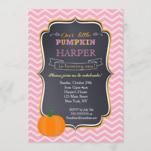 Invitations de fête d'anniversaire citrouille