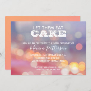 Invitations de fête d'anniversaire colorées