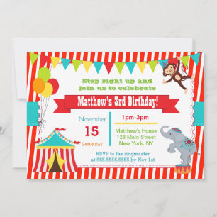 Invitations de fête d'anniversaire de billet de
