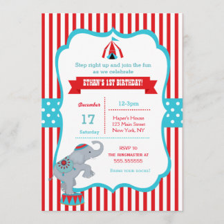 Invitations de fête d'anniversaire de carnaval de