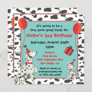 Invitations de fête d'anniversaire de Chien et Chi
