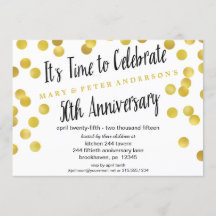 Invitations de fête d'anniversaire de confettis
