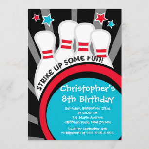 Invitations de fête d'anniversaire de garçons de