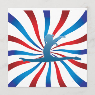 Invitations de fête d'anniversaire de gymnastique