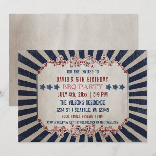 Invitations de fête d'anniversaire de la fête comm