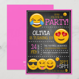 Invitations de fête d'anniversaire de la mignonne