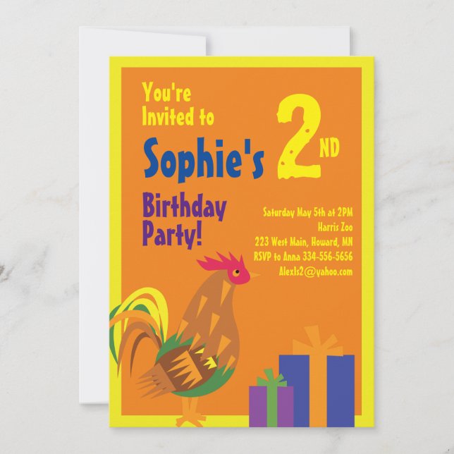 Invitations de fête d'anniversaire de l'animal de  (Devant)