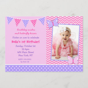 Invitations de fête d'anniversaire de photo de