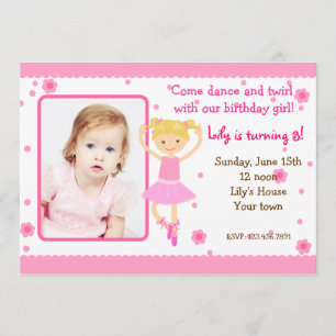 Invitations de fête d'anniversaire de photo de