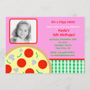Invitations de fête d'anniversaire de photo de