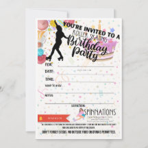 Invitations de fête d'anniversaire de SpinNations