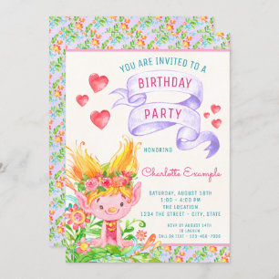 Invitations de fête d'anniversaire de Troll