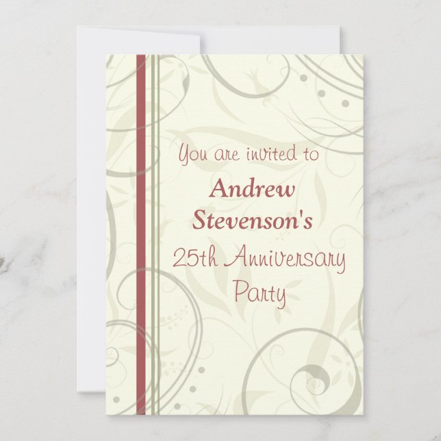 Invitations de fête d'anniversaire d'Ermployee (Devant)