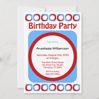 Invitations de fête d'anniversaire du Cool rétro