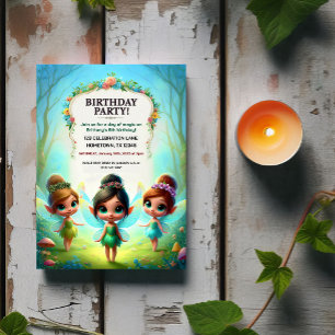 Invitations de fête d'anniversaire Enchanted Fairy