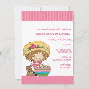 Invitations de fête d'anniversaire et de bois d'oe