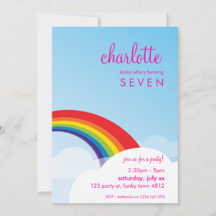 Invitations de fête d'anniversaire :: fun arc-en-c