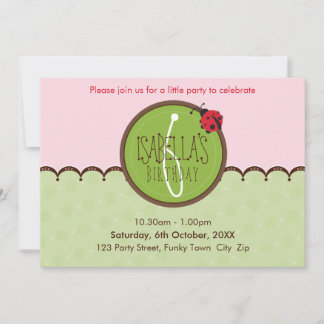 Invitations DE FÊTE D'ANNIVERSAIRE :: ladybird 4L