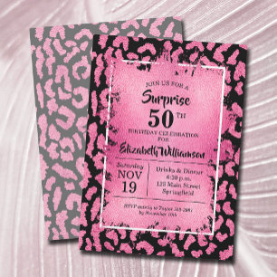 Invitations de fête d'anniversaire Leopard