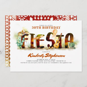 Invitations de fête d'anniversaire mexicaine