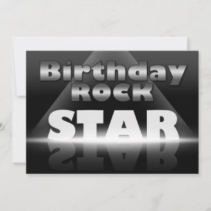 Invitations de fête d'anniversaire Rock Star