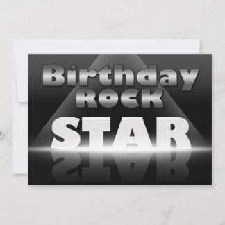 Invitations de fête d'anniversaire Rock Star