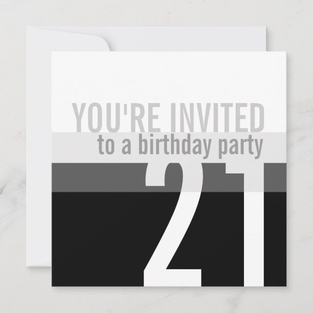 Invitations de fête d'anniversaire {Silver} (Devant)