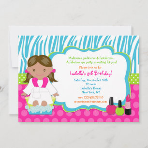 Invitations de fête d'anniversaire spa